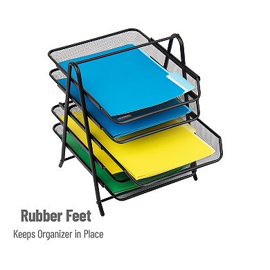 Mind Reader 5-Tier Mesh Paper Tray Organizer