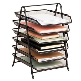 Mind Reader 6 tier Metal Paper Tray Organizer