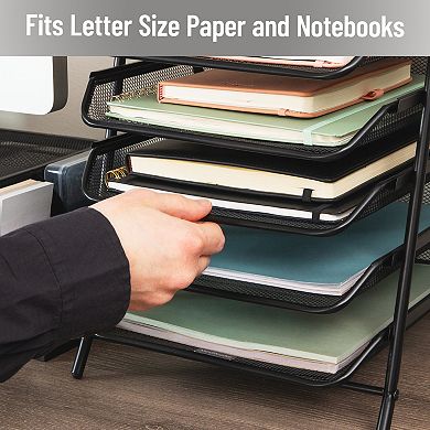 Mind Reader 6-Tier Metal Paper Tray Organizer