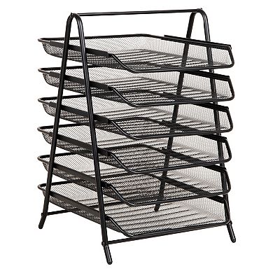Mind Reader 6-Tier Metal Paper Tray Organizer