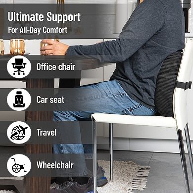 Mind Reader Lumbar Support Cushion with Air-Cloud Memory Foam