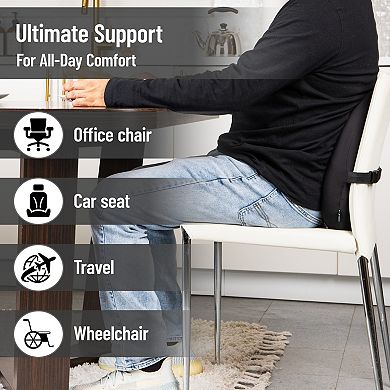 Mind Reader Lumbar Support Pillow with Air-Cloud Technology