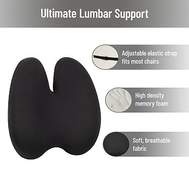 Mind Reader Lumbar Support Pillow with Air-Cloud Technology