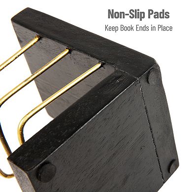 Mind Reader 2-Piece Decorative Basket Bookend Table Decor Set