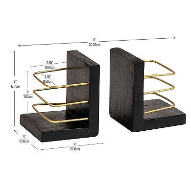 Mind Reader 2-Piece Decorative Basket Bookend Table Decor Set