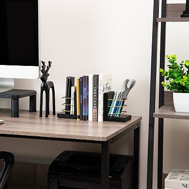 Mind Reader 2-Piece Decorative Basket Bookend Table Decor Set