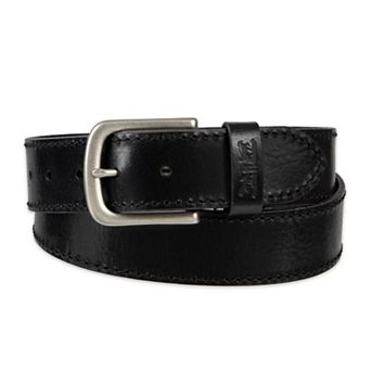 Men's Levi's® Casual Double Horse Logo Embossed Leather Belt
