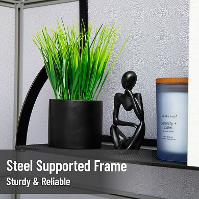 Mind Reader Metal Hanging Cubicle Shelf Organizer