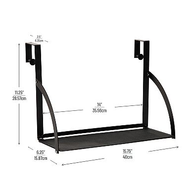 Mind Reader Metal Hanging Cubicle Shelf Organizer