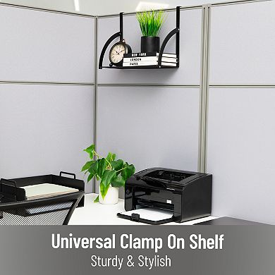 Mind Reader Metal Hanging Cubicle Shelf Organizer