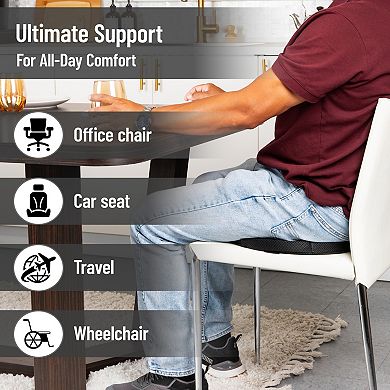 Mind Reader Donut Pillow Seat Cushion with Air-Cloud Technology