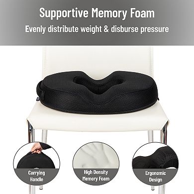 Mind Reader Donut Pillow Seat Cushion with Air-Cloud Technology