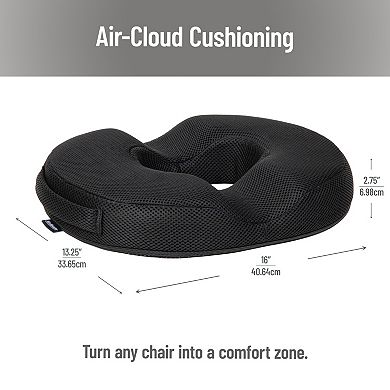 Mind Reader Donut Pillow Seat Cushion with Air-Cloud Technology