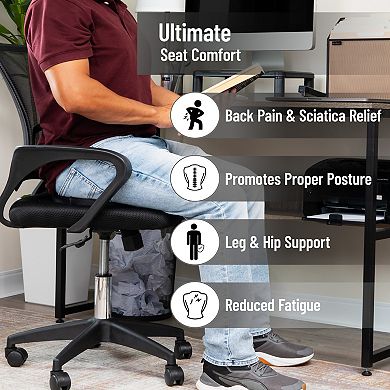 Mind Reader Donut Pillow Seat Cushion with Air-Cloud Technology