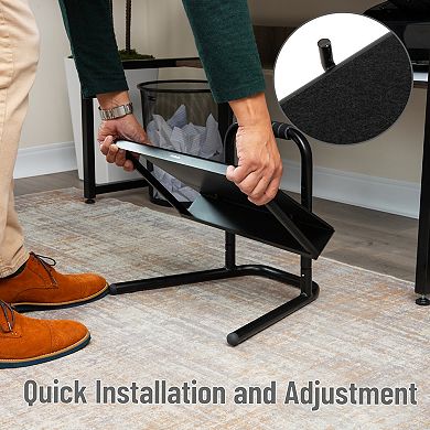 Mind Reader Adjustable Metal Foot Rest Under Desk