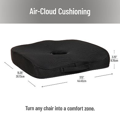 Mind Reader Gel Memory Foam Seat Cushion with Cut-Out Design