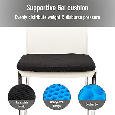 Mind Reader Ergonomic Gel Core Seat Cushion with Pressure Relief