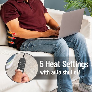 Mind Reader Heated Air Cloud Lumber Cushion