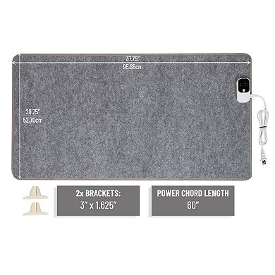 Mind Reader Foldable Electric Foot Warmer Panel with Thermostat