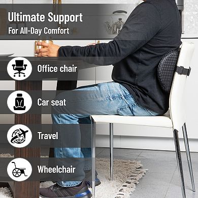 Mind Reader Lumbar Support Pillow with Air-Cloud Technology