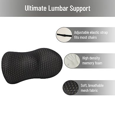Mind Reader Lumbar Support Pillow with Air-Cloud Technology