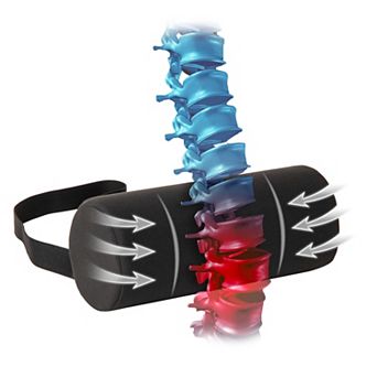 Mind Reader Lumbar Roll Pillow with Air-Cloud Memory Foam Support