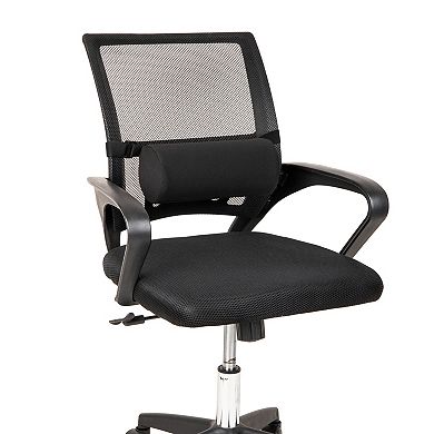 Mind Reader Lumbar Roll Pillow with Air-Cloud Memory Foam Support