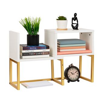 Mind Reader 5-Compartment Desktop Bookshelf Organizer