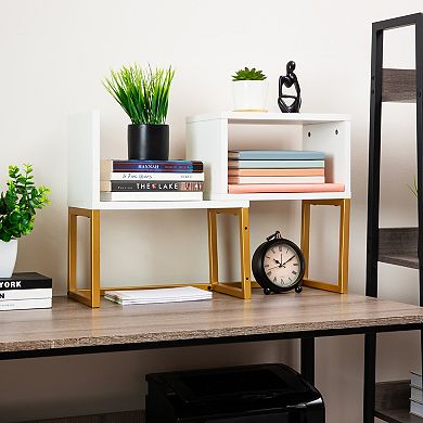 Mind Reader 5-Compartment Desktop Bookshelf Organizer