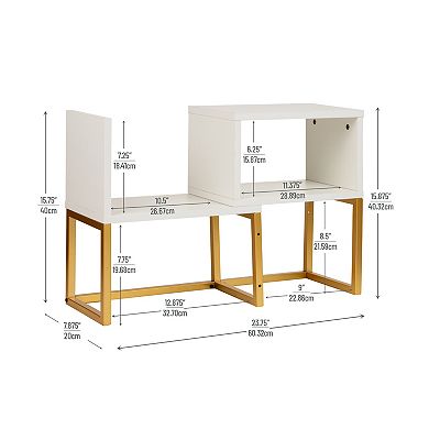 Mind Reader 5-Compartment Desktop Bookshelf Organizer