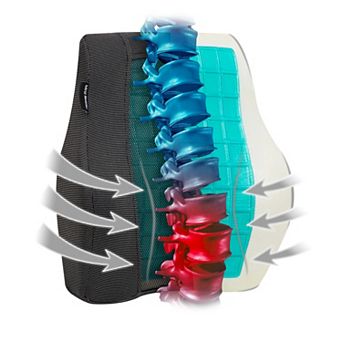 Mind Reader Lumbar Support Cushion with Back Pain Relief & Proper Posture Support