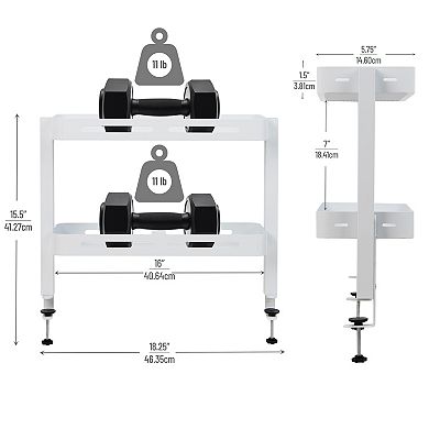 Mind Reader 2-Tier Desk Organizer with Clamp