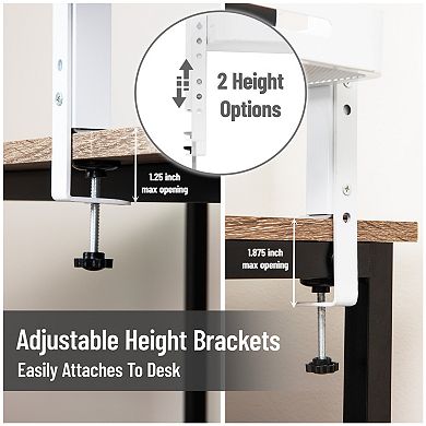 Mind Reader 2-Tier Desk Organizer with Clamp
