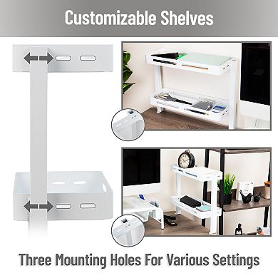 Mind Reader 2-Tier Desk Organizer with Clamp