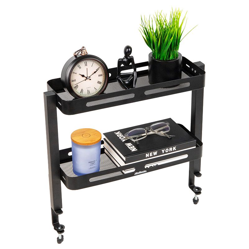 Mind Reader 2-Tier Desk Organizer with Clamp, Black