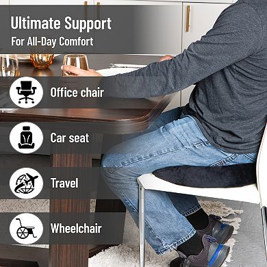 Mind Reader Memory Foam Seat Cushion with Air-Cloud Technology