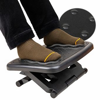 Mind Reader Adjustable Foot Rest with Textured Massage Surface for Comfort