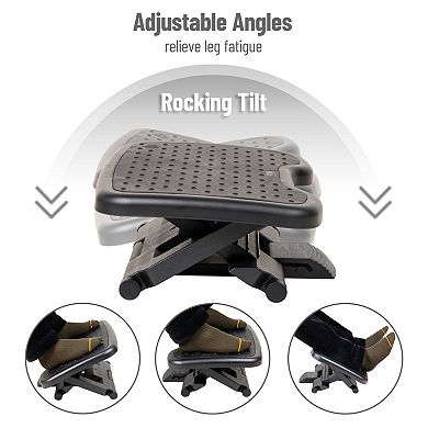 Mind Reader Adjustable Foot Rest with Textured Massage Surface for Comfort