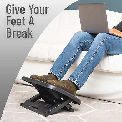 Mind Reader Adjustable Foot Rest with Textured Massage Surface for Comfort