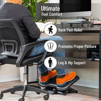 Mind Reader Adjustable Foot Rest with Textured Massage Surface for Comfort