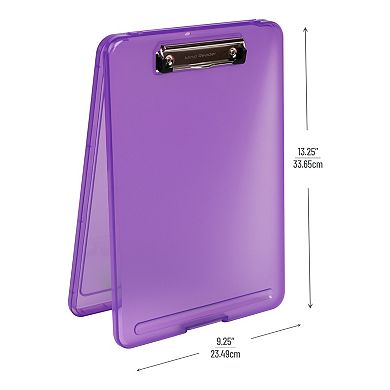 Mind Reader Plastic Clipboard 6-Pack with Storage
