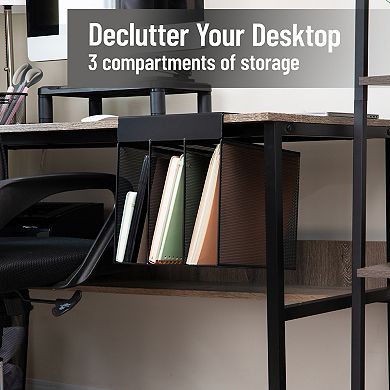 Mind Reader Slide-On Multi-Compartment Under Desk File Organizer