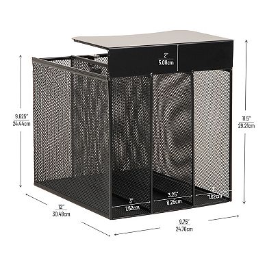 Mind Reader Slide-On Multi-Compartment Under Desk File Organizer