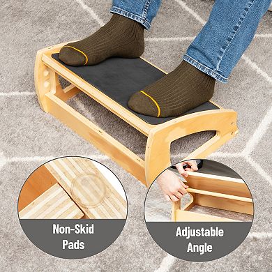 Mind Reader Footrest with Anti-Slip Surface for Comfort and Support