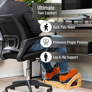 Mind Reader Footrest with Anti-Slip Surface for Comfort and Support