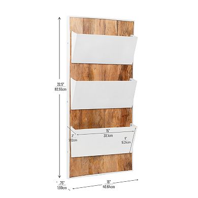 Mind Reader 3-Tier Wall-Mounted File Organizer