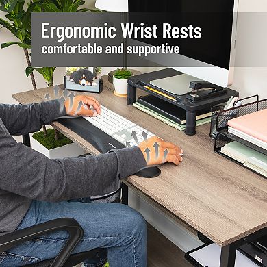 Mind Reader 6-Piece Ergonomic Keyboard & Mouse Wrist Rest Set