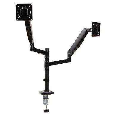 Mind Reader Dual Monitor Arm Gas Spring Desk Mount for 13 to 32-inch Screens