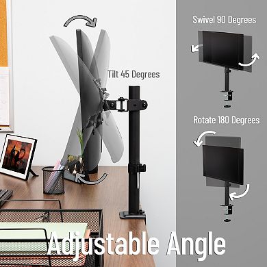 Mind Reader Single Monitor Desk Mount for 13 to 32-inch Screens VESA