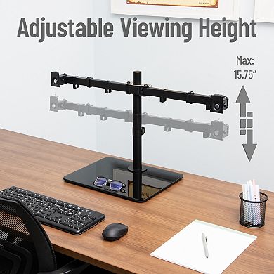 Mind Reader Freestanding Dual Monitor Desk Mount 13 to 32-inch VESA Full Motion Mount